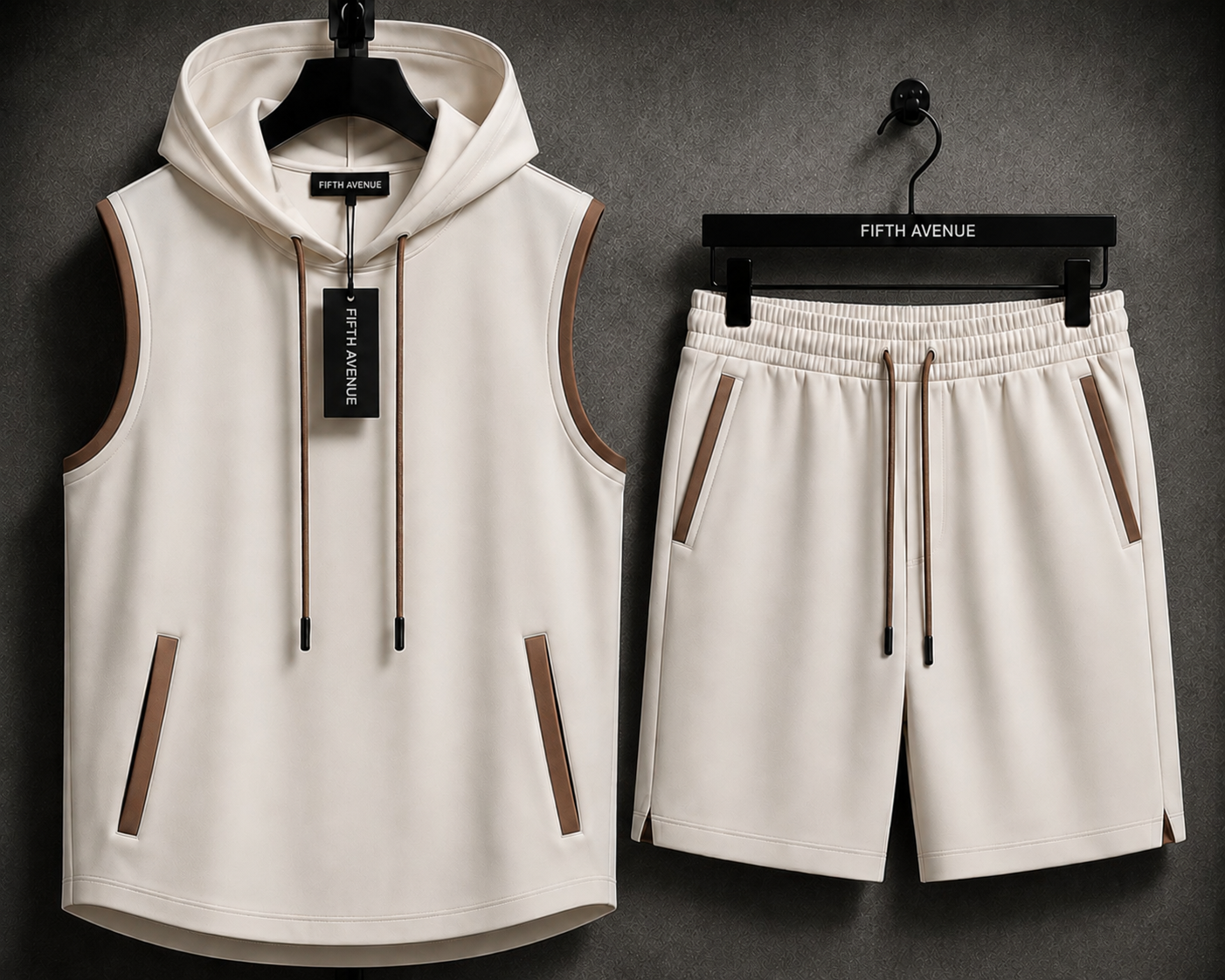 Fifth Avenue Mens T-Shirt Shorts Set - FAMTSS1