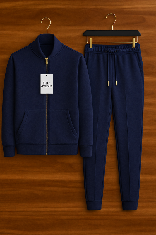 Fifth Avenue Mens Jacket and Pants Set FAMJAPNS43 - Navy Blue
