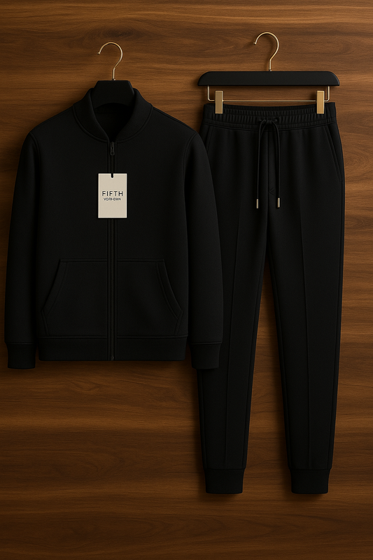 Fifth Avenue Mens Jacket and Pants Set FAMJAPNS2 - Black