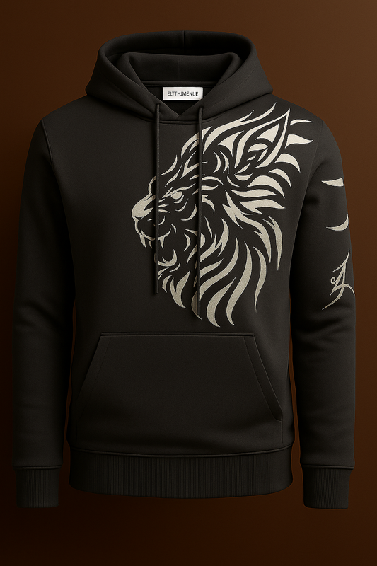 FA5 Printed Kangaroo Hoodie MIR3 - Charcoal