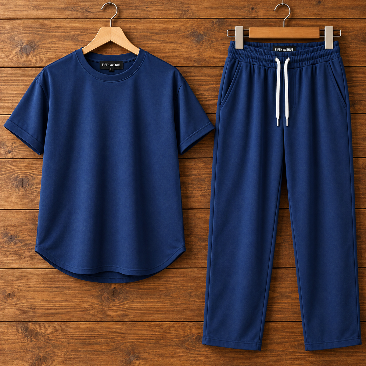 Fifth Avenue Mens Curved Hem Jogger Pants Co Ord Set FAMJPCS1