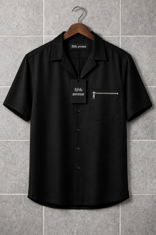 Fifth Avenue Mens Button Up Shirt FAMBSHI5 - Black