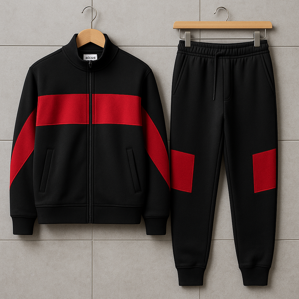 Fifth Avenue Mens Jacket and Pants Set FAMJAPNS18 - Black