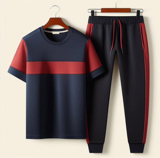 Palm Street Mens Color Block Jogger Pants Co Ord Set PSCPTSP2