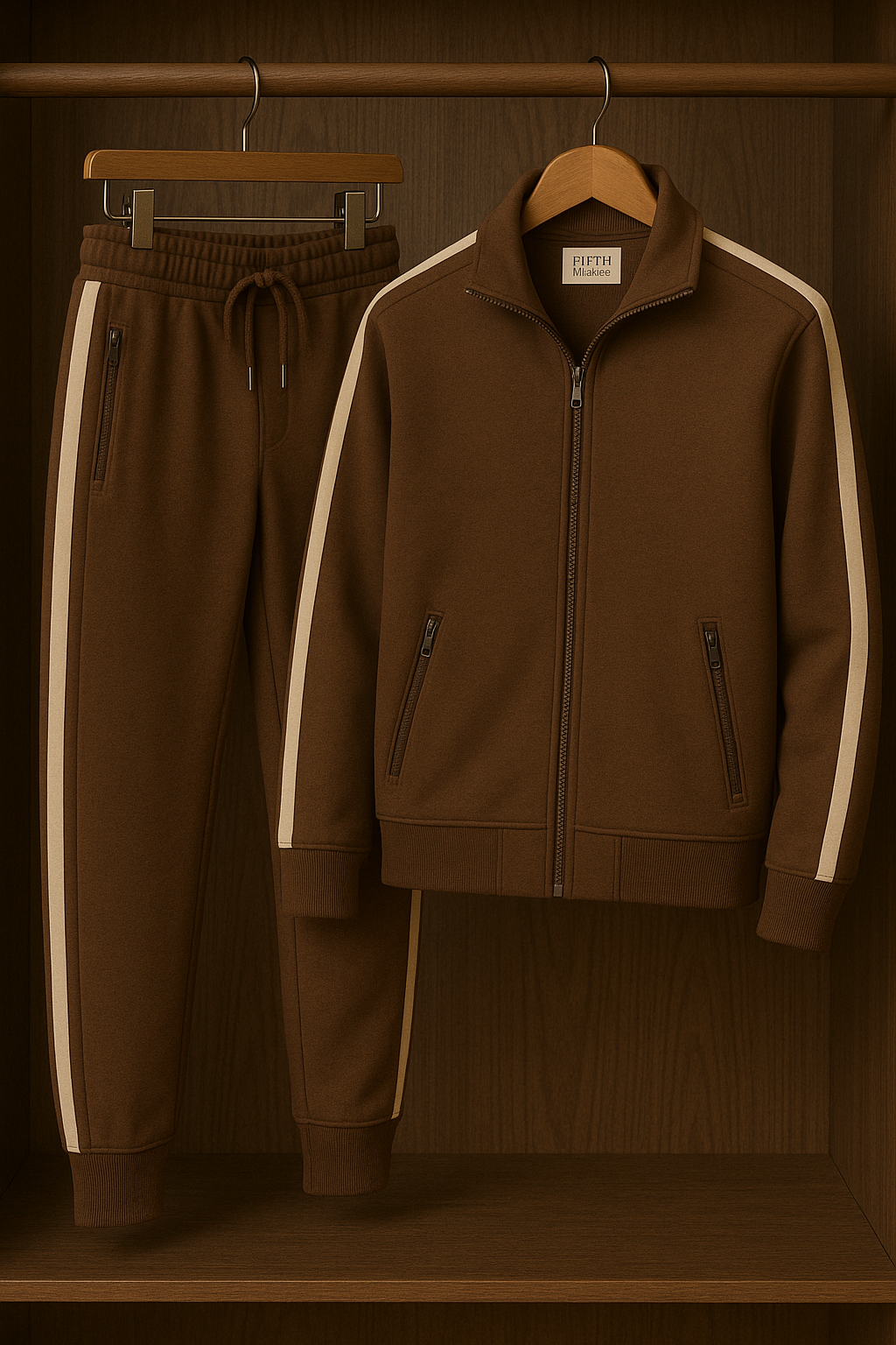 Fifth Avenue Mens Jacket and Pants Set FAMJAPNS16 - Brown