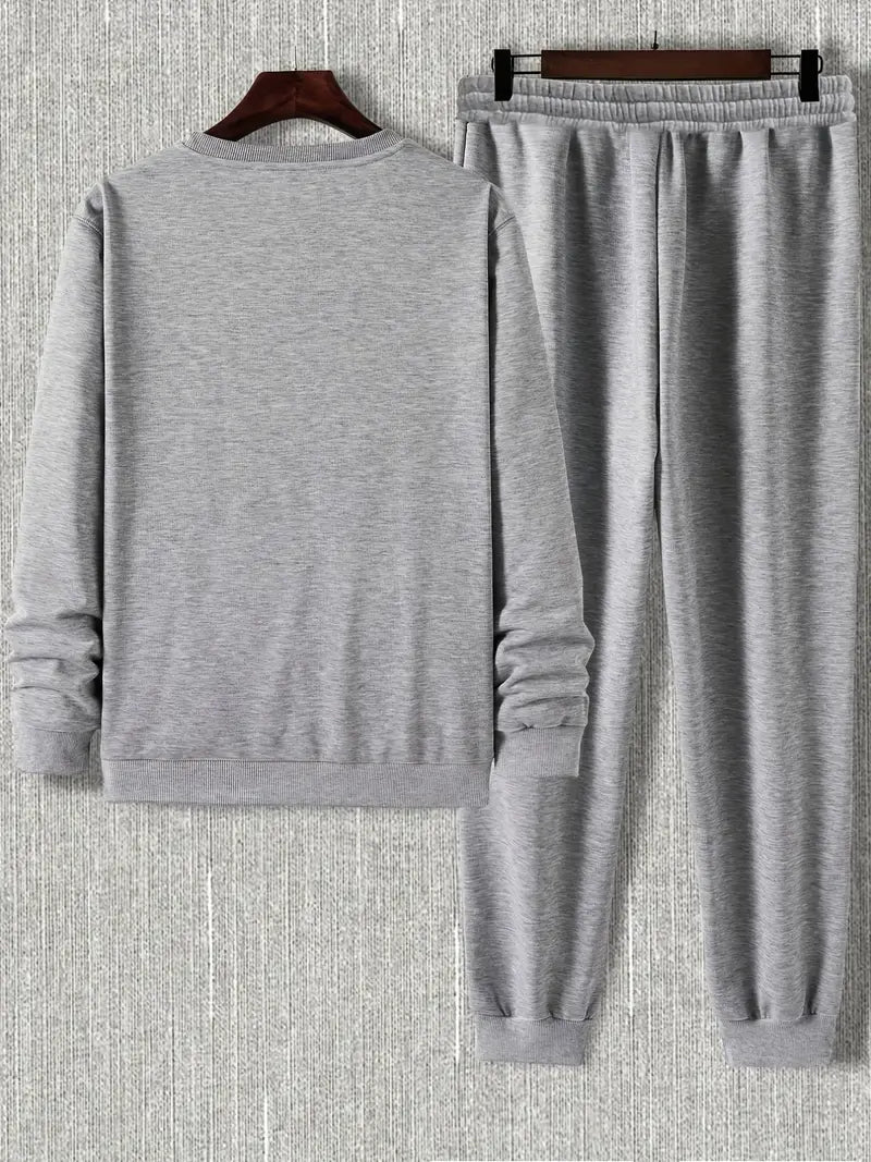 Fifth Avenue Mens Sweatshirt and Pants Set FAWMSPS30 - Grey Grey